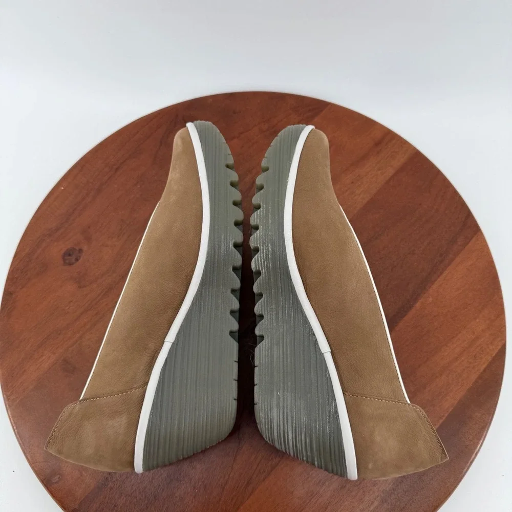 Fly London Yuca839Fly Sand Leather Wedge Platform Pumps Women's EU 42/US 10.5-11